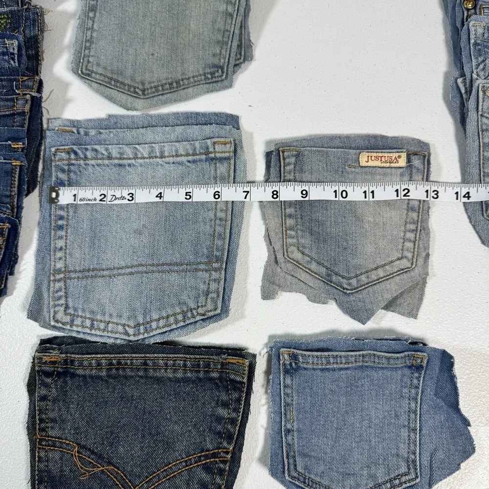 52 Denim Jean Back Pockets 26 Matching Pairs Sewing Quilting Crafts Upcycle
